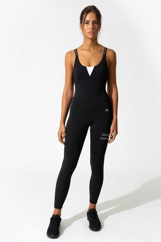 Zwarte Classic Jumpsuit: Sculpt & Empower met Tijdloze Elegantie